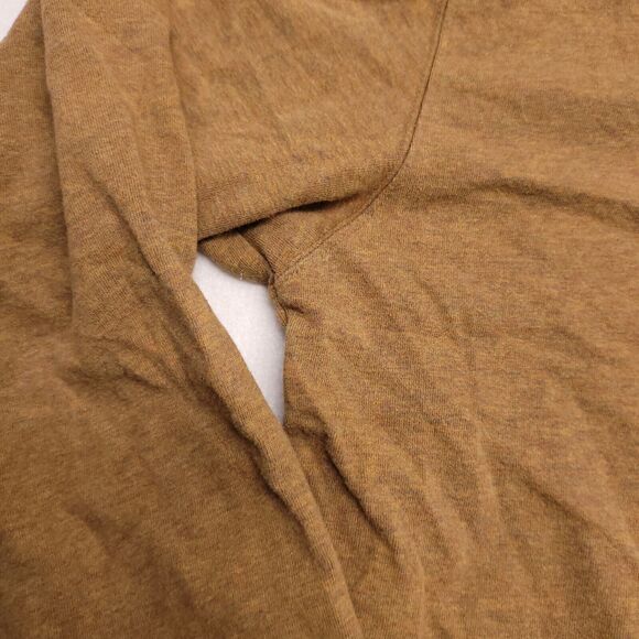 Linea Uomo Casual Collared Long Sleeve Polo Shirt Adult Mens Size 2XL Brown - Picture 5 of 9